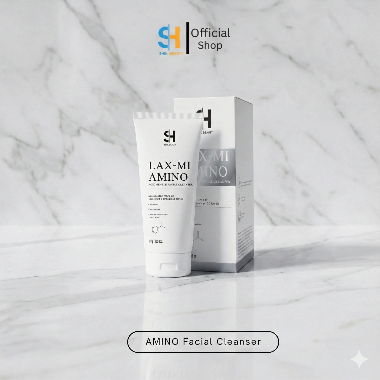 SHIK BEAUTY LAX-MI AMINO ACID GENTLE FACIAL CLEANSER (pH 5.5 Balanced Formula with Niacinamide & Panthenol)