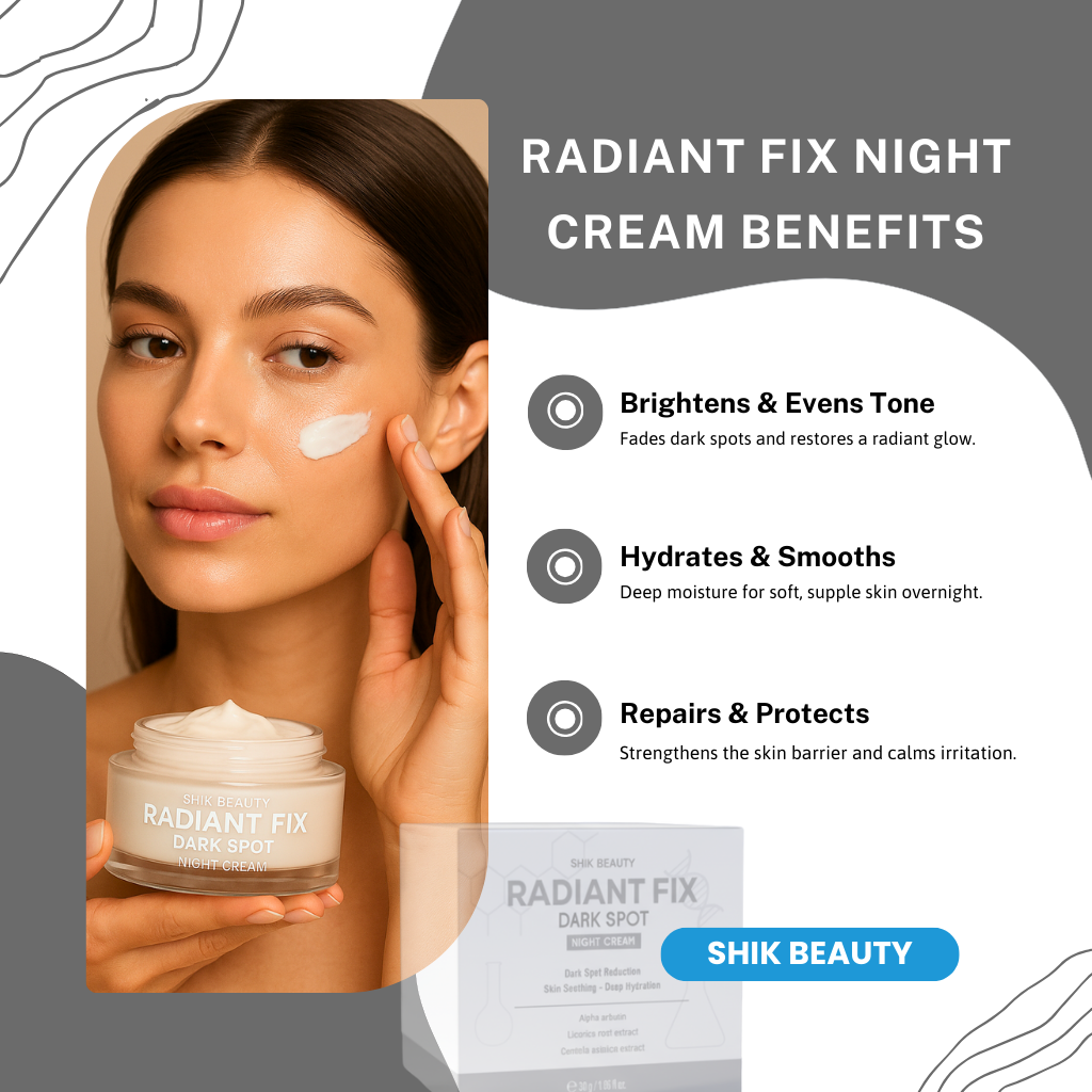 SHIK BEAUTY Radiant Fix Dark Spot Night Cream – Brightening, Skin Soothing & Deep Hydration (30g)